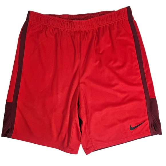 Nike Shorts Mens 2XL Tall Red Burgundy Dri-FIT Athletic Training Drawstring - Picture 1 of 5